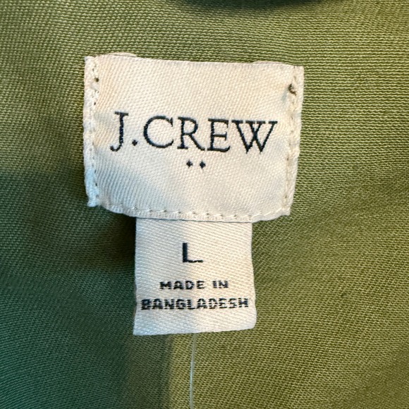 J. Crew Utility Jacket Olive Green Button Front Four Pocket Women Size L - Picture 4 of 10